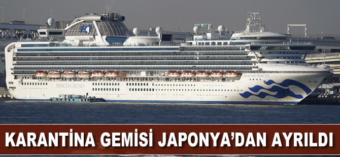 Karantina gemisi Japonya’dan ayrıldı