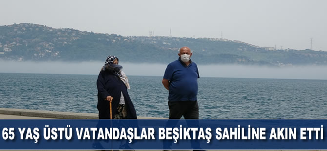 65 yaş üzeri vatandaşlar Beşiktaş sahiline akın etti