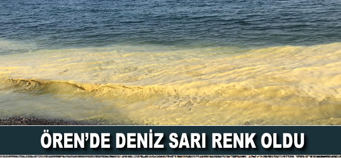 Ören’de deniz  sarı renk oldu