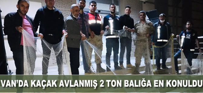 Van’da kaçak avlanmış 2 ton balığa el konuldu