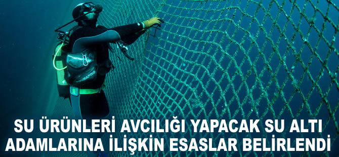 Su ürünleri avcılığı yapacak su altı adamlarına ilişkin esaslar belirlendi