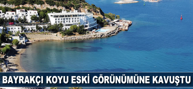 Beyaz kum kaldırıldı, Bardakçı Koyu eski görünümüne kavuştu