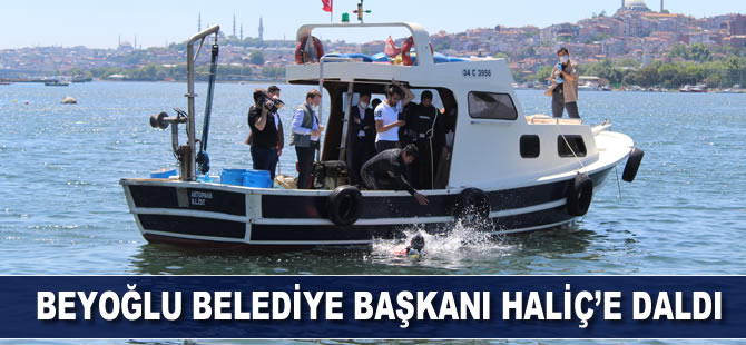 Beyoğlu Belediye Başkanı Yıldız Dünya Çevre Günü’nde Haliç’e daldı