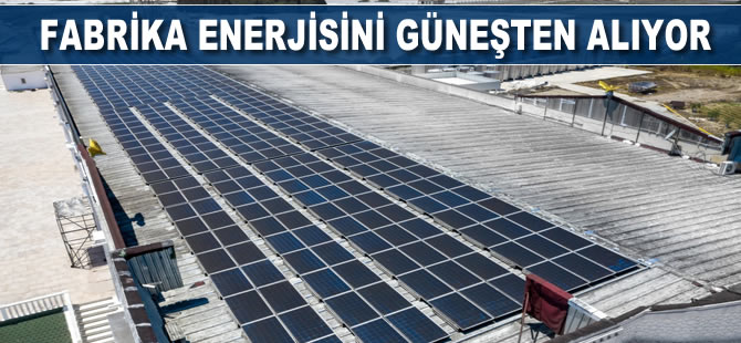 Fabrika, enerjisini güneşten alıyor