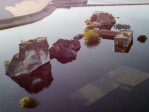 900 yıllık Küçük Saray su altında kaldı