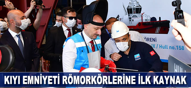 Kıyı Emniyeti Genel Müdürlüğü'ne inşa edilecek römorkörlere ilk kaynak gerçekleşti