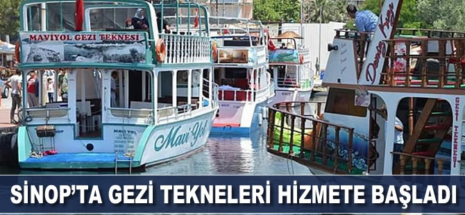 Sinop'ta gezi tekneleri hizmete başladı