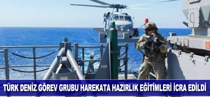 Akdeniz'de Türk Deniz Görev Grubu tarafından harekâta hazırlık eğitimleri icra edildi