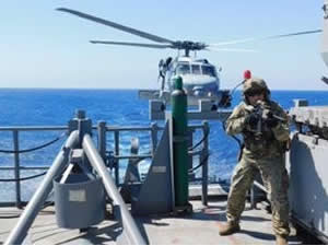 Akdeniz'de Türk Deniz Görev Grubu tarafından harekâta hazırlık eğitimleri icra edildi