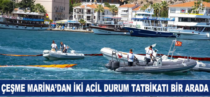 Çeşme Marina’dan iki acil durum tatbikatı bir arada