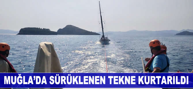 Sürüklenen tekne kurtarıldı