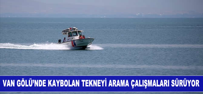 Van Gölü'nde kaybolan tekneyi arama çalışmaları sürüyor