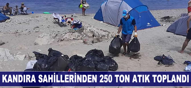 Kandıra sahillerinden 250 ton atık toplandı