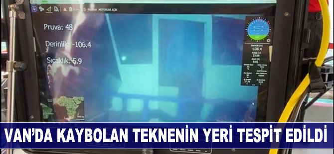 Van'da kaybolan teknenin yeri tespit edildi