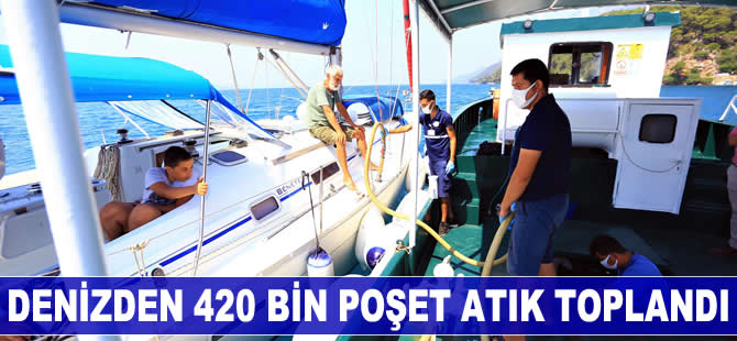 Denizden 420 bin poşet atık toplandı