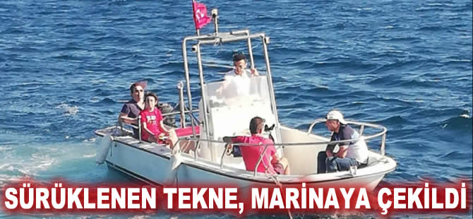 Ambarlı açıklarında sürüklenen tekne marinaya çekildi