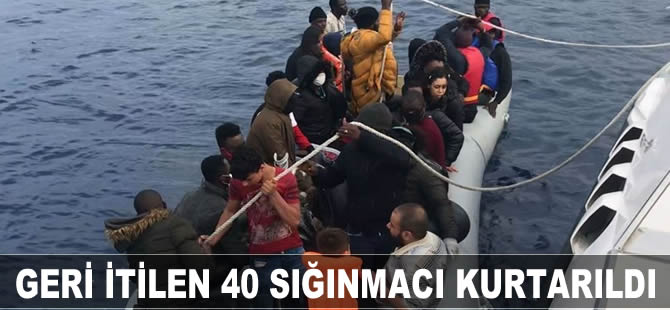 Türk karasularına geri itilen 40 sığınmacı kurtarıldı