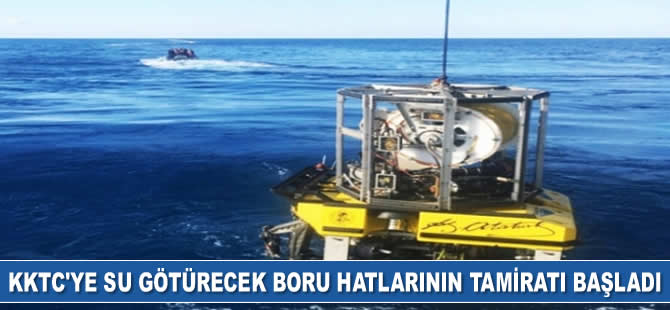 KKTC’ye su götürecek boru hatlarının tamiratı başladı