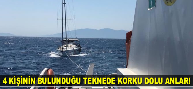 Motor arızası nedeniyle sürüklenen tekneyi Kıyı Emniyeti ekipleri kurtardı