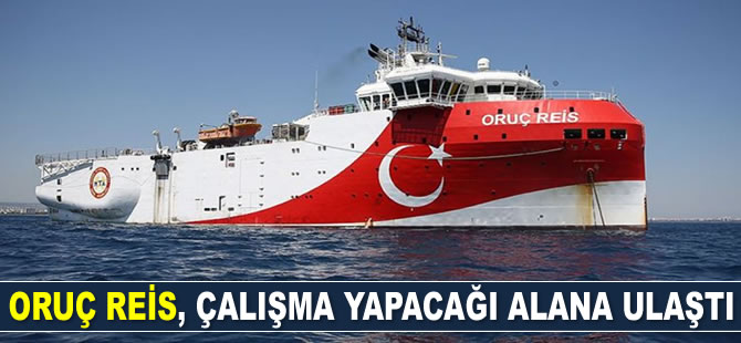 MTA Oruç Reis Sismik Araştırma Gemisi, çalışma yapacağı alana ulaştı
