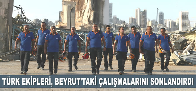 Türk ekipleri, Beyrut Limanı'ndaki çalışmalarını sonlandırdı