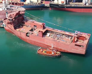 Tersan Tersanesi, 'ODDRUN WITH' isimli gemiyi denize indirdi