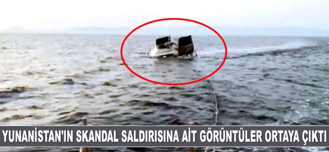 Yunan Sahil Güvenlik ekiplerinin ateş açtığı Türk teknesi batarken görüntülendi