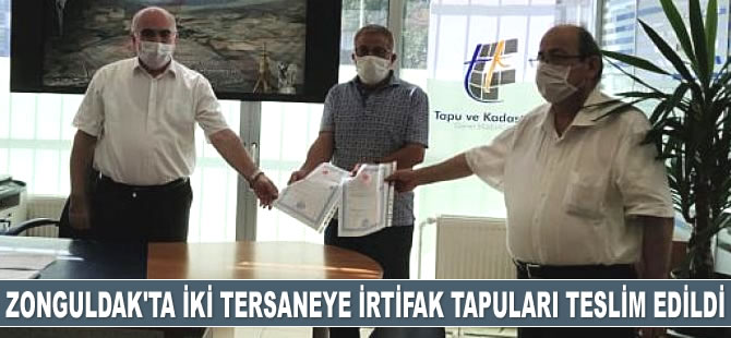 Zonguldak'ta iki tersaneye irtifak tapuları teslim edildi