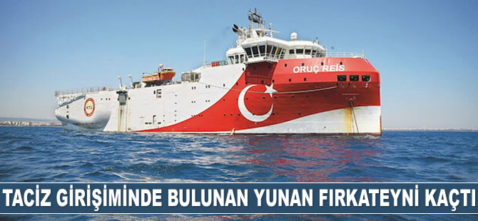 Taciz girişiminde bulunan ‘Limnos’ isimli Yunan fırkateyni kaçtı