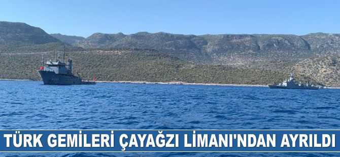 Türk gemileri Demre'den ayrıldı, Yunan fırkateyni Meis'e döndü
