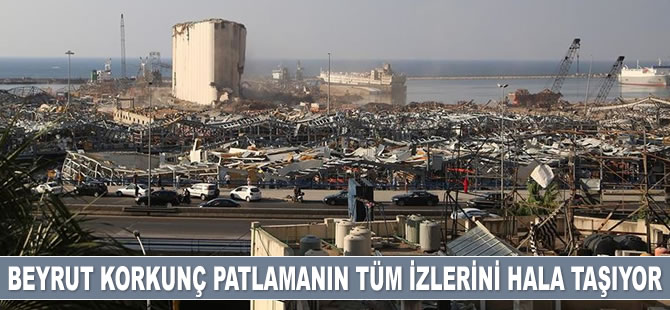 Beyrut Limanı korkunç patlamanın tüm izlerini hala taşıyor
