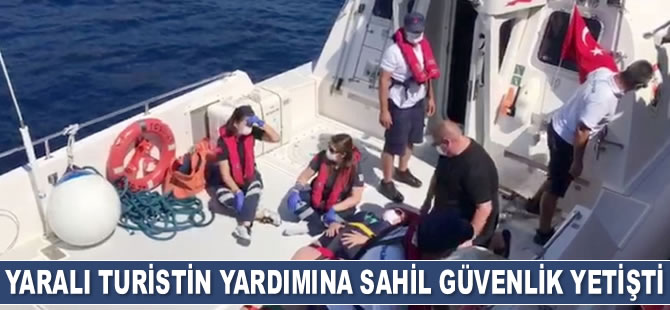 Yaralı turistin yardımına Sahil Güvenlik yetişti