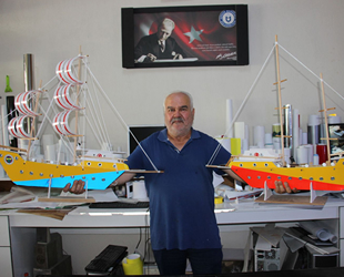 Salih Şimşek, gemi maketi siparişlerine yetişemiyor