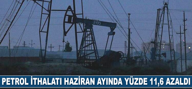 Petrol ithalatı Haziran ayında yüzde 11,6 azaldı