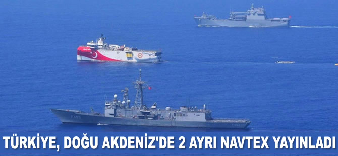 Türkiye, Doğu Akdeniz'de 2 ayrı Navtex yayınladı