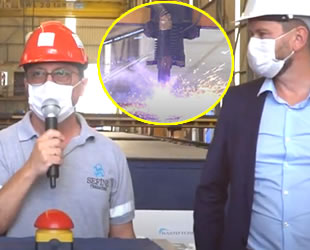 Sefine Tersanesi, NB-44 isimli arabalı yolcu feribotunun sac kesimini gerçekleştirdi