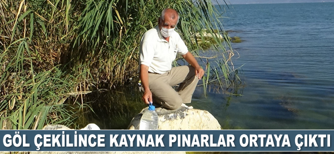 Bursa'da göl çekilince kaynak pınarlar ortaya çıktı