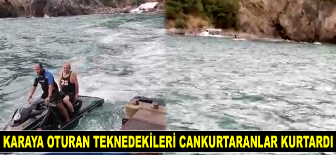 Bartın'da gezi teknesi karaya oturdu