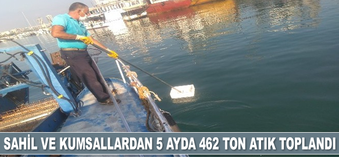 Hatay’daki sahil ve kumsallardan 5 ayda 462 ton atık toplandı