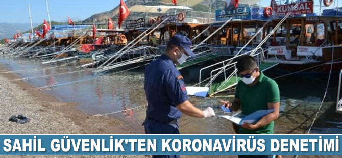 Sahil Güvenlik ekipleri, plaj ve tur teknelerinde koronavirüs denetimi yaptı