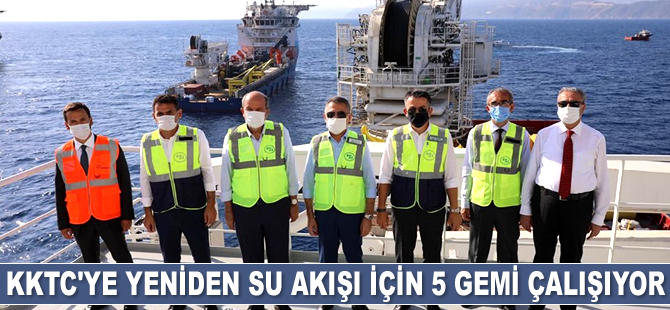 KKTC’ye yeniden su akışı için 5 gemi çalışıyor