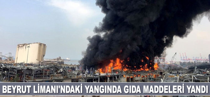Beyrut Limanı'ndaki yangında Kızılhaç'a ait gıda maddeleri yandı