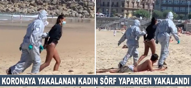 İspanya'da korona virüse yakalanan kadın sörf yaparken yakalandı
