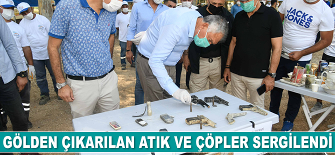Seyhan Baraj Gölü’nden çıkarılan atık ve çöpler sergilendi