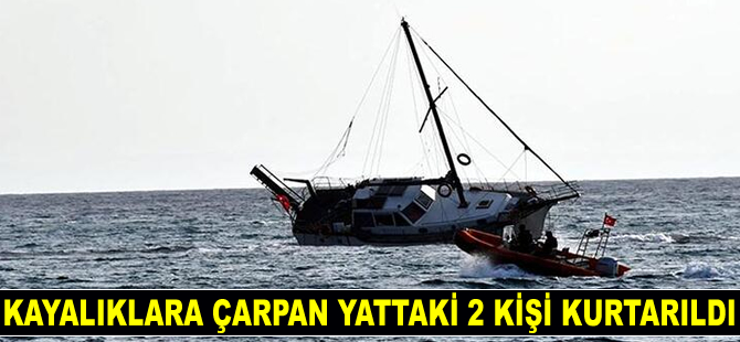 Marmara Ereğlisi açıklarında yat kayalıklara çarptı: 2 kişi kurtarıldı