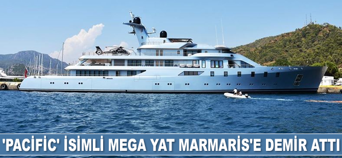 'Pacific' isimli lüks mega yat Marmaris'e demir attı