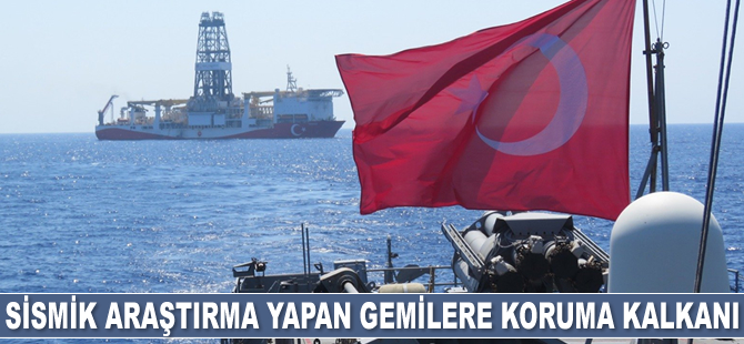 Sondaj ve sismik araştırma yapan gemilere Deniz Kuvvetleri refakat ediyor