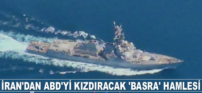 İran, ABD'ye ait USS Nimitz uçak gemisinin Basra Körfezi'ne geçişini havadan izledi