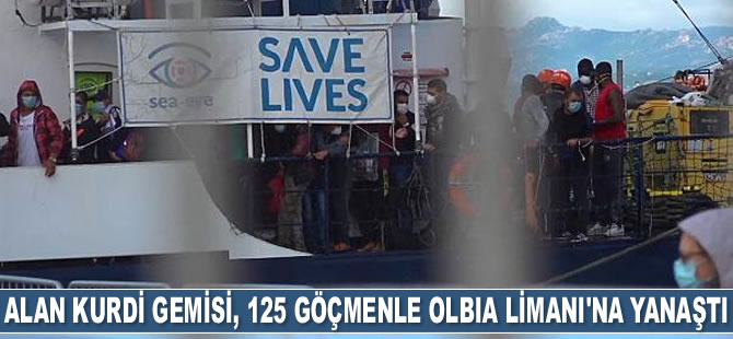 Alan Kurdi gemisi, 125 göçmenle Olbia Limanı’na yanaştı