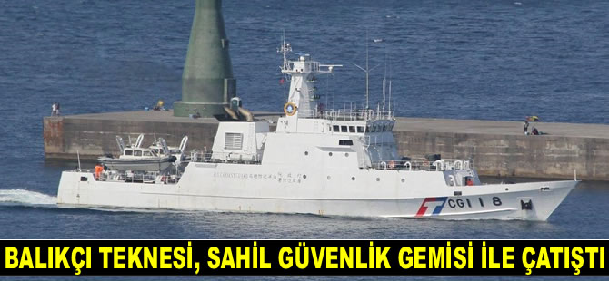 Tayvanlı balıkçı teknesi, Japonya Sahil Güvenlik gemisi ile çatıştı